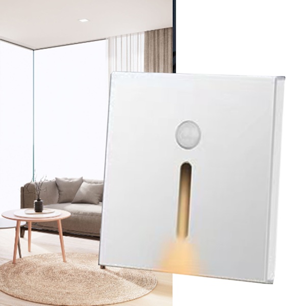 LED Rörelsesensor Nattlampa ABS Litet Sovrum Hall Vit