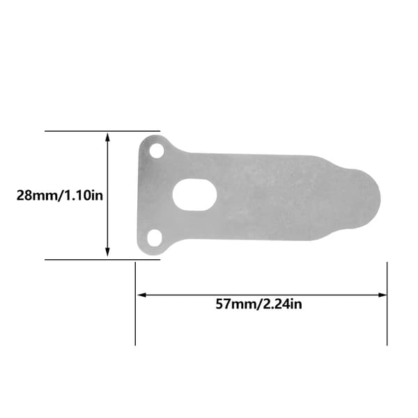 5 stk. kraftig metal luftkompressor ventilplade 57 mm lang