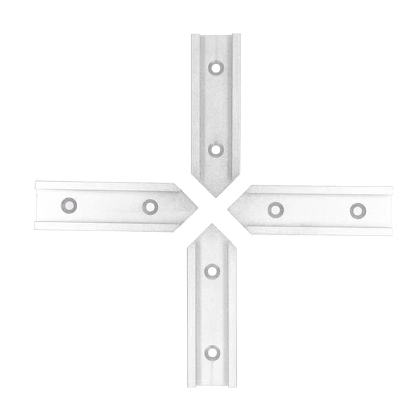 4-vägs T-spår Aluminiumlegering 100 mm Längd 30 mm Bredd Universell Träbearbetning Silver