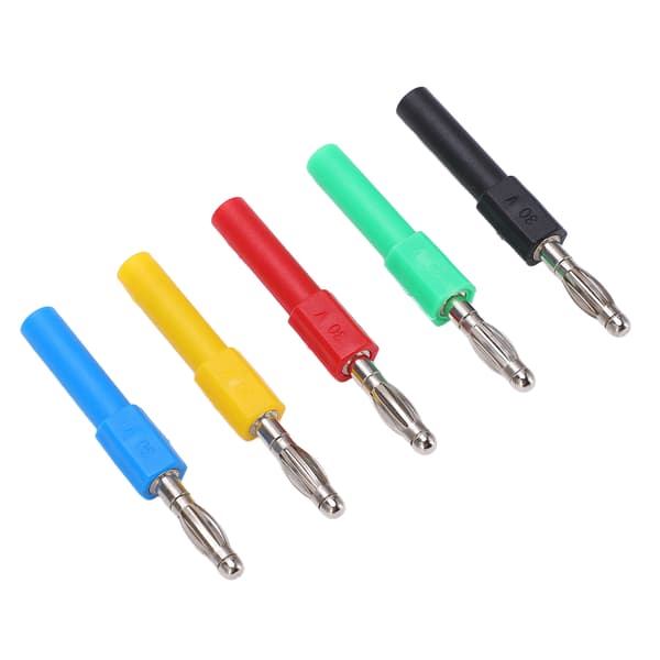 5 stk. J20012 Bananstikadapter 4 mm han til 2 mm hun til multimeter