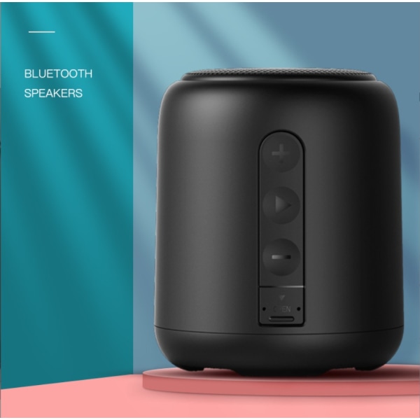 Subwoofer bærbar Bluetooth-højttaler (sort)