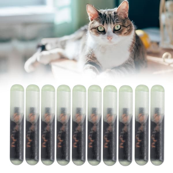 10 Standard 2.12mm Glas Pet Microchip Set för Identifiering