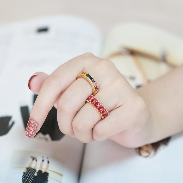 Ring Vintage Zircon Justerbare Modesmykker Ac8914 C
