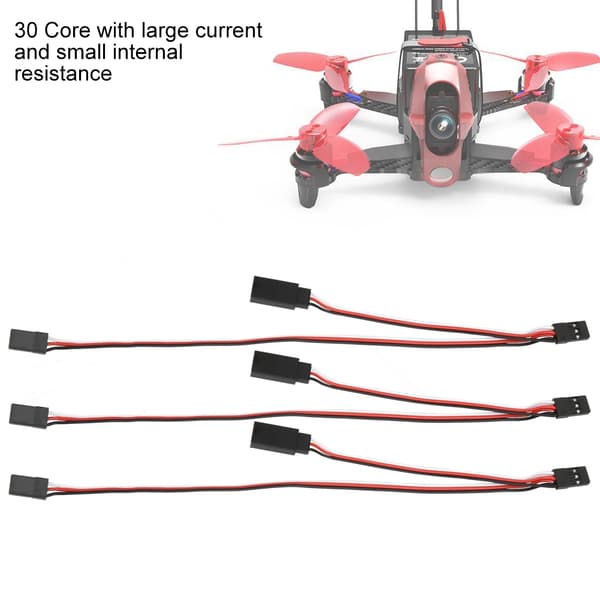 3 stk RC Bil Helikopter Servo Mottaker Forlengelsesledning Kabel RC Tilbehør