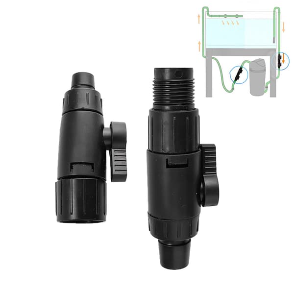 Akvarieslange Hurtigkoblingsventil 12 mm til 16 mm