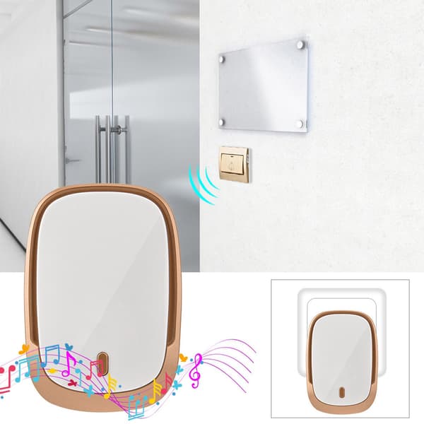 Smart Home Trådløs Vanntett Dørklokke Eldre Barn Ringer US Kompatibel