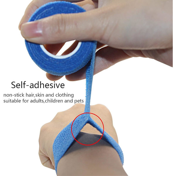 Bandage, resår, självhäftande, citrongul 10CM, 6st