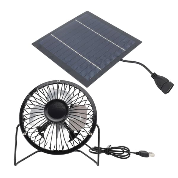 5W Solar Panel Ventilator Udendørs Køling USB Drivhus Hønsehus Hundehus