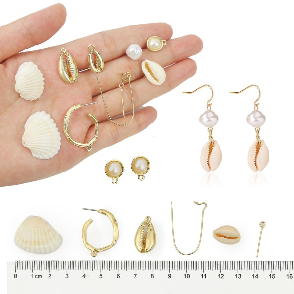 Örhängen DIY Unika Shell Pearl Fashion Smycken B2286 E2005-5