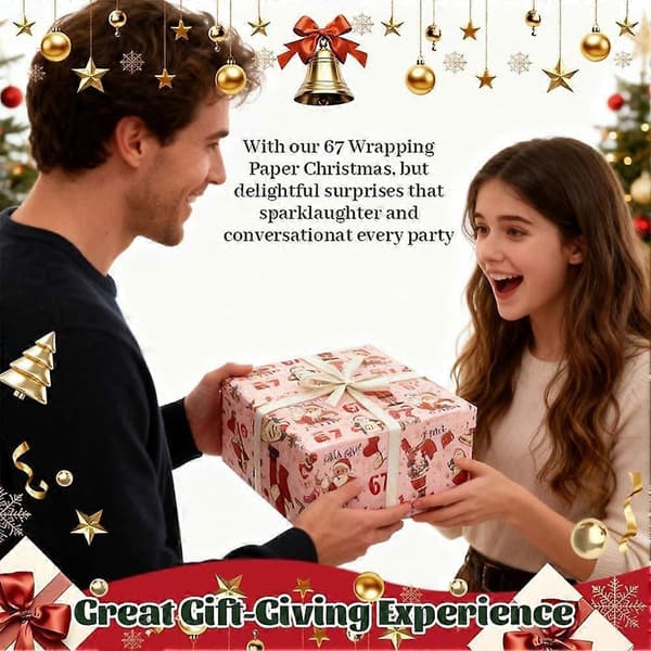 Presentinslagspapper för julfesttillbehör Premiumkvalitetspapper för kontorsskämtpresentutbyte Pink 5pcs