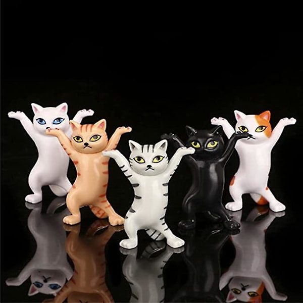 5 stykker Dancing Cat Pen Holder Funny Doll