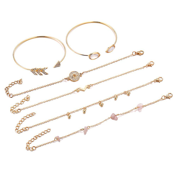 Armband Set Vintage guld färg mode smycken B2486 2