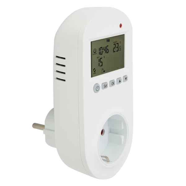 16A Plug-in Termostat Programmerbar Elektrisk Varme Temperaturregulator EU 230V