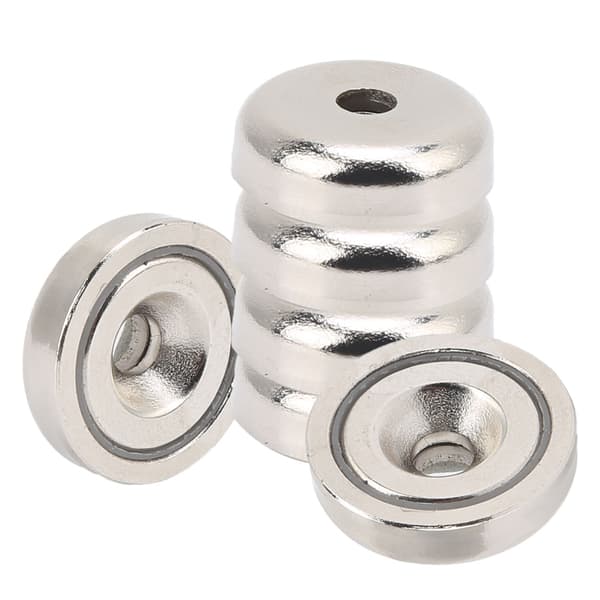 6 stk. 20 mm rund base monteringsmagneter kopmagnet potmagnet tilbehør