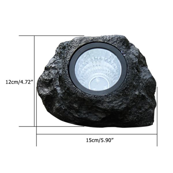 Vattentät Solcellsdriven LED Gräsmatta Lampa Utomhus Simulerad Stenlampa