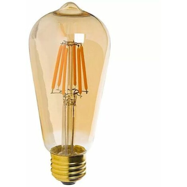 LED-lampa, E27 retro Edison LED-retrolampa 4W ST64-lampa nostalgisk antik dekorativt ljus varmvit LED-lampa, lämplig