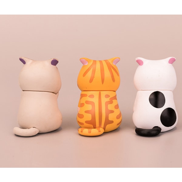 3kpl Peittävä Kasvot Kissafiguuri Söpö Kakku Ornamentti Työpöytä Lucky Cat Sarjakuva Anime Lucky Cat nukkelelu