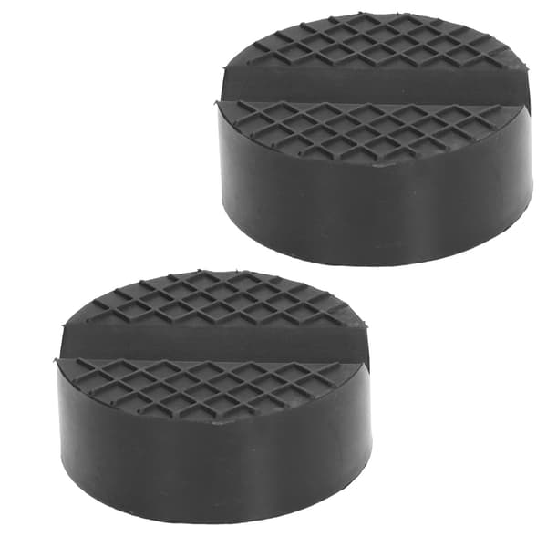 2-pack Jack Gummi Pad Universal Ram Rail Protector V-spårad Återanvändbar Domkraft Lyft Puck för Bilunderhåll