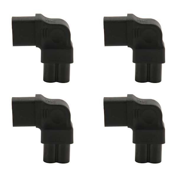 IEC320 C6 til C13 Strømadapter 90 Grader 2.5A‑10A 250V Strømstikadapter til UPS Computerstik 4 stk