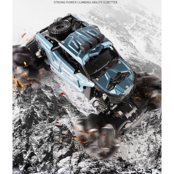 7-vejs legeringsfjernbetjening terrængående køretøj Elektrisk bjergklatring Fjernbetjening Bil Drifting Legetøjsbil (19 Blå)