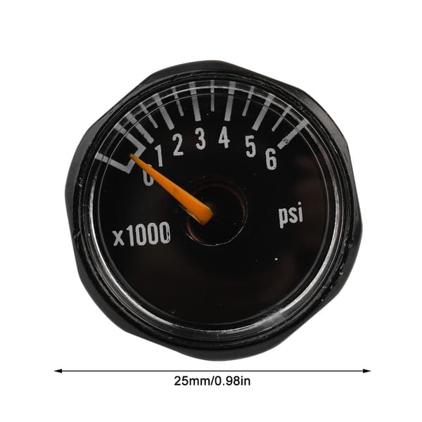 1 8 NPT Præcisionsventil Mini Trykmåler Kuldioxid Mikromanometer 6000 PSI