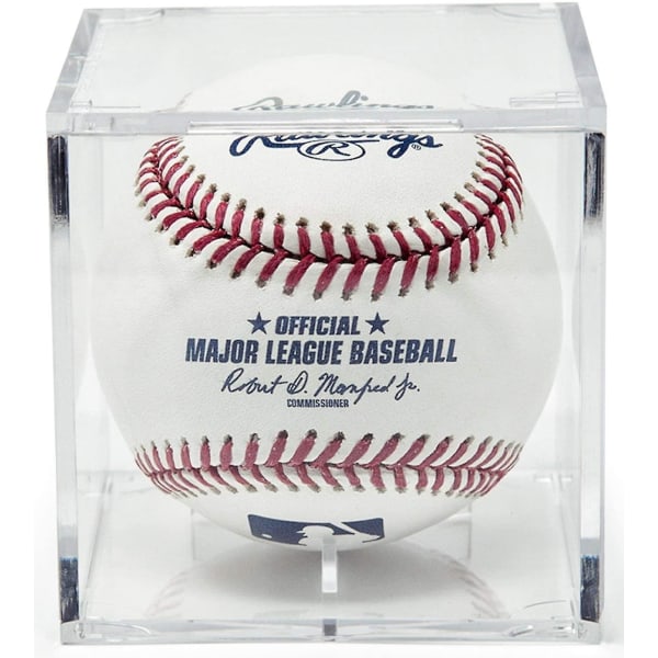 Baseball Display Case, UV-skyddad Akryl Cube Baseball Hållare Fyrkantig genomskinlig låda Minnesmärken Display Förvaring Sport Officiell Baseball Autograf