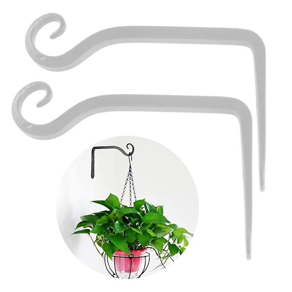 Växthållare Blomma Hänghållare Järn Väggkrok Blomma Hängande Vägghållare Krok För Hängande Planteringskärl Fågelholkar Lykta Vindspel Vägglampor 2pcs White