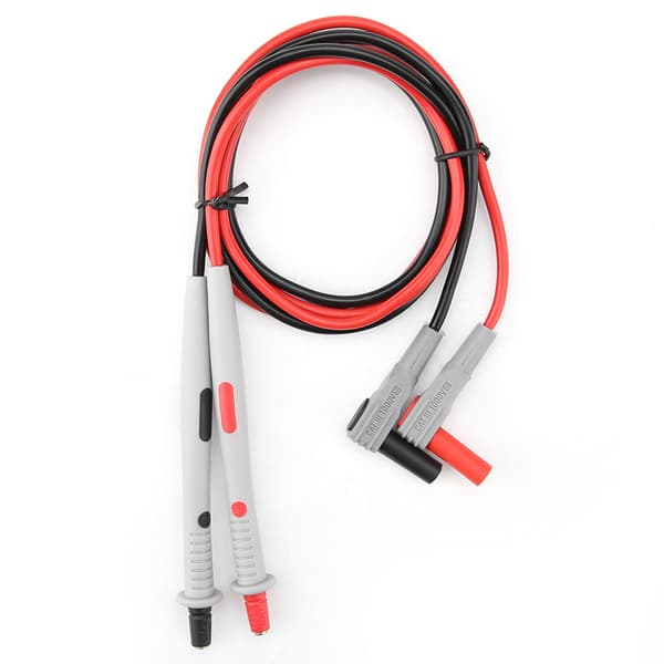 Multimeter testledninger med krokodilleklemmer og utskiftbare spisser