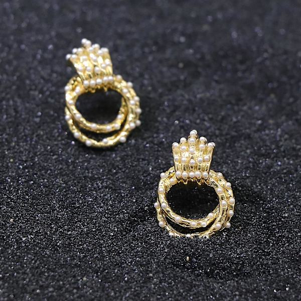 Örhänge Pearl Geometry Stud Modesmycken Ac6081