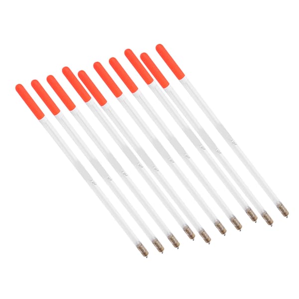 10 stk Holdbare Plastik Fiske-Flydere Bobber Stick Tube Multi-Formål Fiskefoder Agner Tilbehørssæt (3,0 transparent)