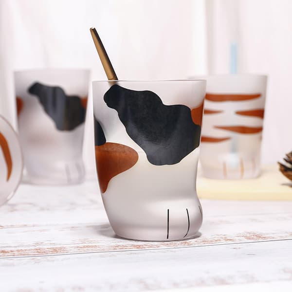Söt Kattpåtassar Glasmugg - Perfekt Present till Kattälskare!