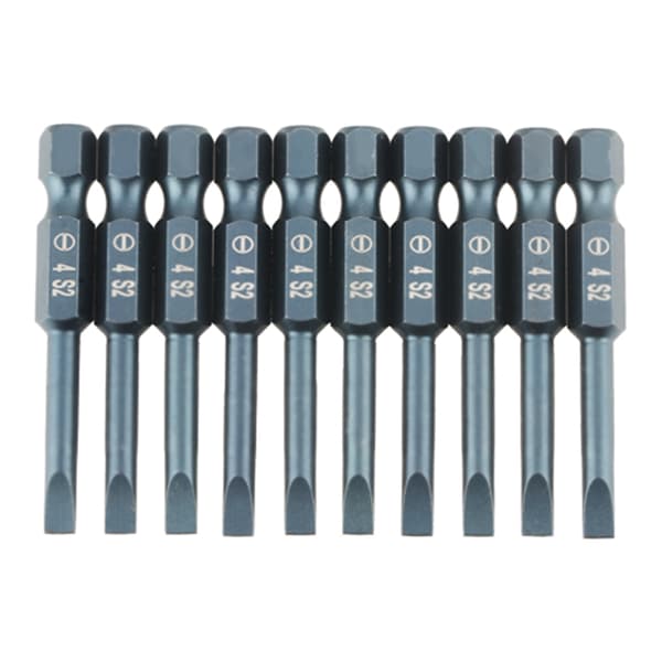 50mm S2 Stål Spårskruvmejsel Bits Set 10 Delar