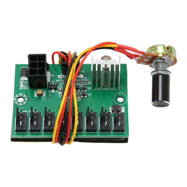 PWM Fläkthubb DC 12V 8-vägs PC Fläkthastighetskontroller med 300mm Kabel för 2 Pin 3 Pin 4 Pin PC Fläktar