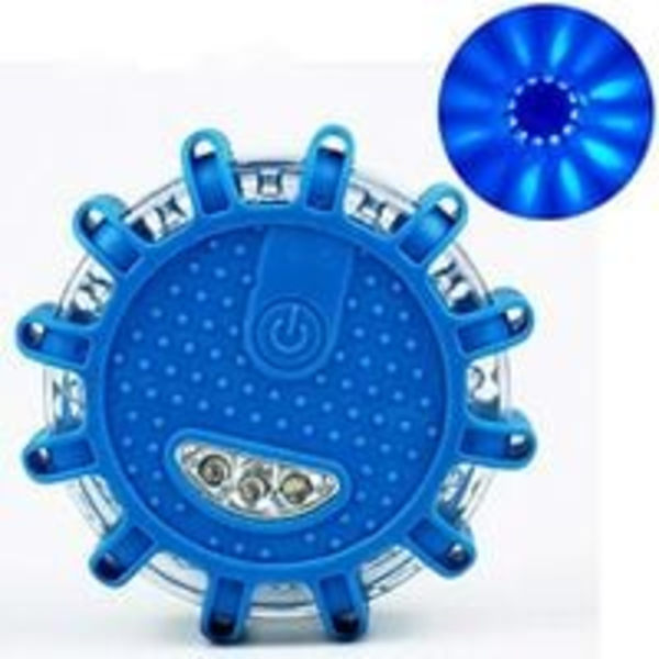 Auto Super Bright 15 LED Pyöreä Majakka Hätävilkku vilkkuva varoituslamppu Pyöreä auton katto Poliisilamppu Tievalo.