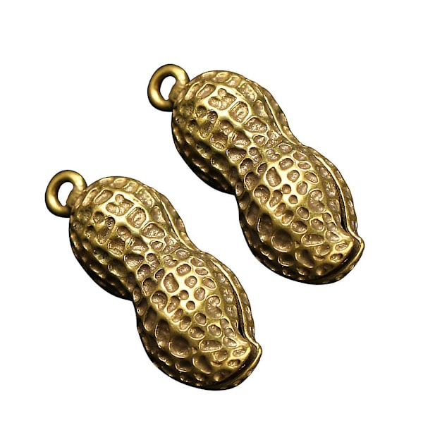 2 kpl Peanut avaimenperä riipus Creative maapähkinä avaimenperä riipus kupari riipus tee itse