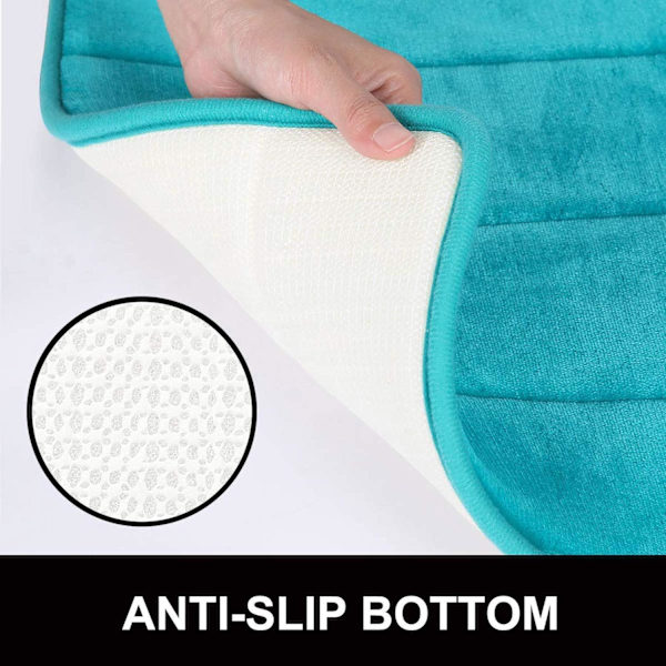 80cm*120cm Memory Foam Badrumsbadkarsmatta Absorberande Anti-Slip Badkarsmatta Vattenbadkarsmatta - Lake Blue