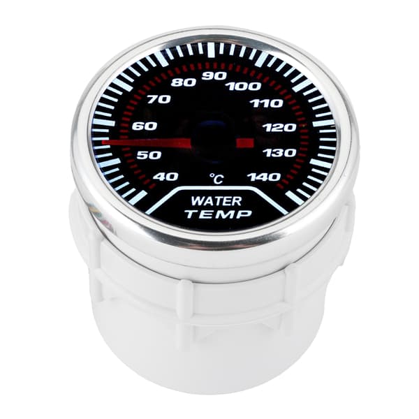 Vandtemperaturmåler LED Bil Universal 52mm/2in Temp Måler 1/8 Sensor Gevind