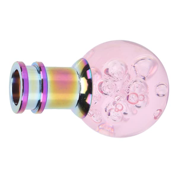 Manuel gearknop Pink Crystal Bubble med 3 gevindadaptere Universal
