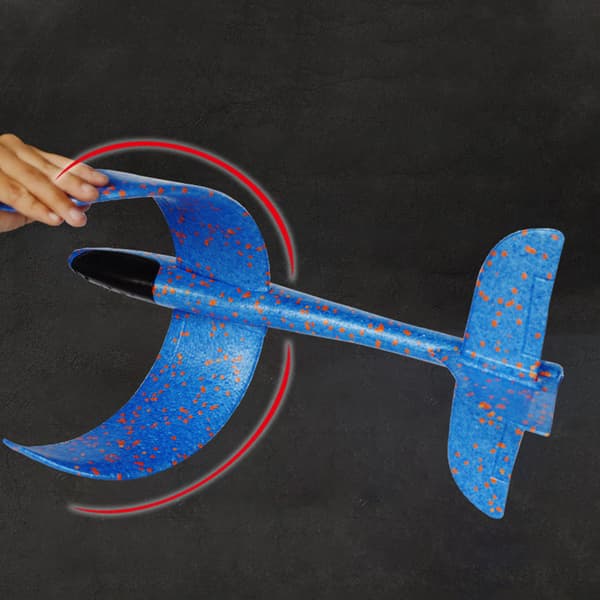 Foam Hand Throw Airplane - Blå utomhusleksakspresent för barn