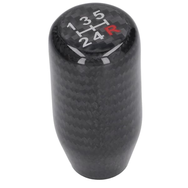Kulfiber Gear Shift Knobs 5 Gear Sort Komfortabel Berøring Glat Overflade Udskiftning til Acura