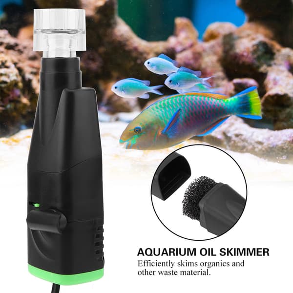 Mini Auto Akvarium Ytoljeskimmer Tar Bort Oljefilm