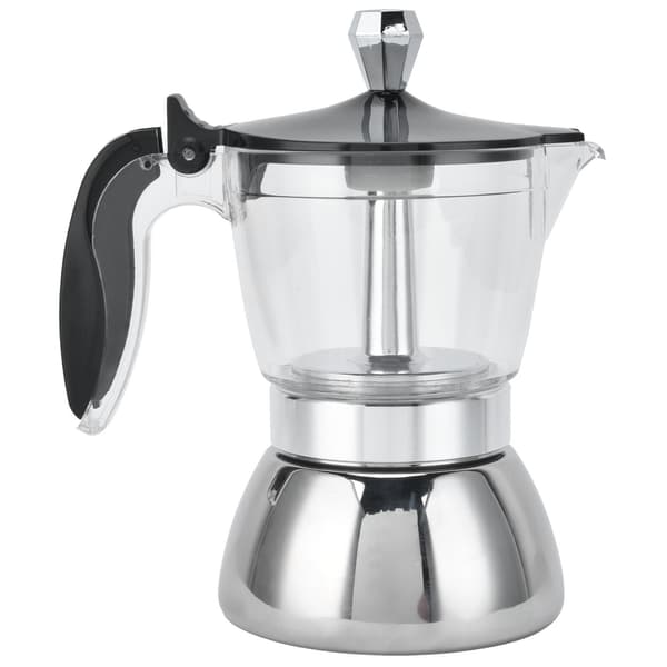 Moka Pot Kaffeemaskine i Rustfrit Stål - 4 Kopper Kapacitet