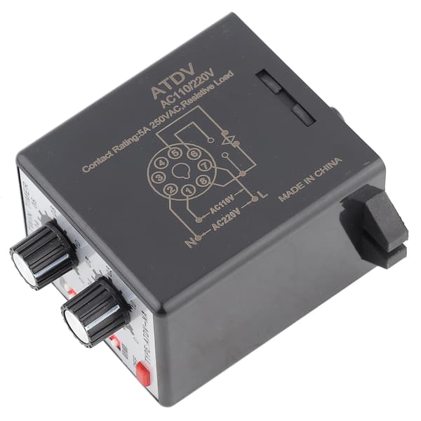 Vred Kontroll Dobbel Timer Relé MultiSection ATDVNA AC110V 220V Tidsbryter
