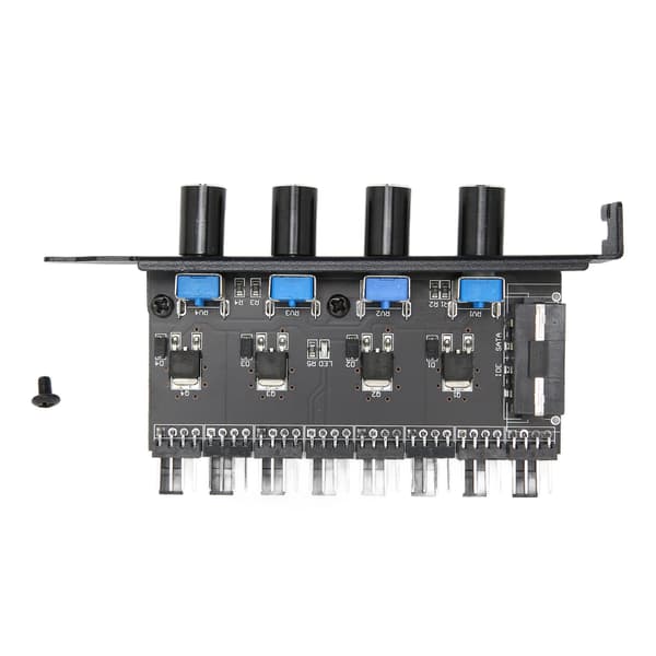 PC Vifte Hub 4 Pin 8 Kanal 72W PWM Hastighetskontroll for CPU Chassis HDD VGA