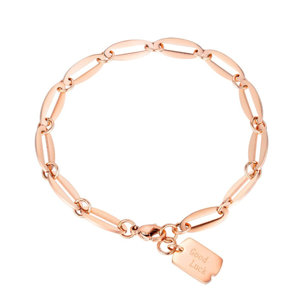 Geometrisk Firkantet Rose Guld Armbånd Dame Guld