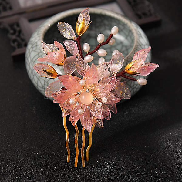 Pearl Side Comb Flower Hius Ornament Ancient Style Hair Piece Hiustarvikkeet Naisille ja tytöille GZ1102