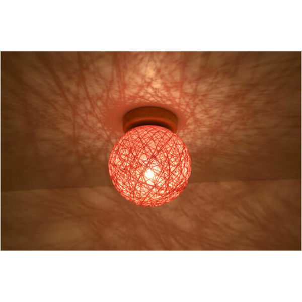 LYCXAMES Hvid-Pink Cotton Ball Light Garland