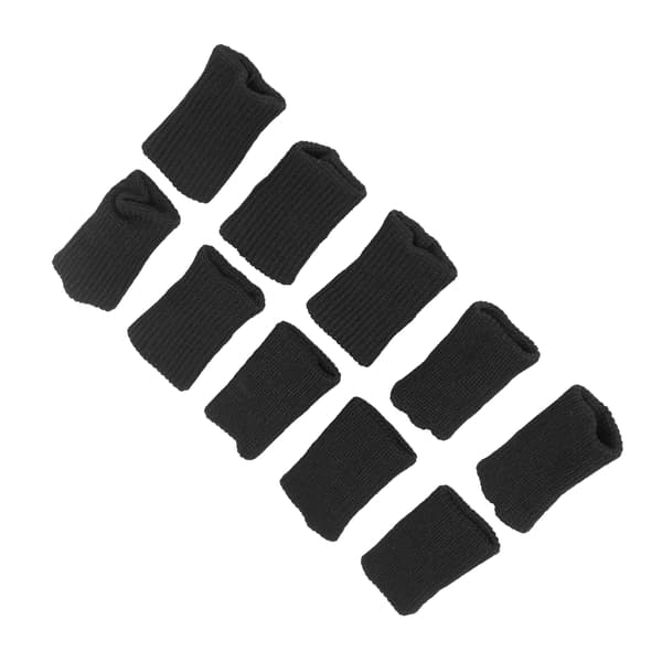 10 par sportfingerstöd smärtlindring elastisk tumme handledsstöd svart