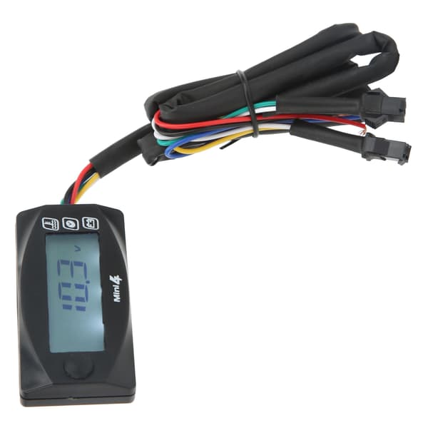 4 i 1 Motorcykel Termometer Motorolja Temp Spänning Tid LCD Digital Display DC12V Universal M12x1.5