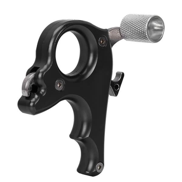 Bueudslættelsehjælpemidler til bueskydning 3-fingers greb Tommel Caliper Trigger til Compound Bow Tilbehør (Sort)